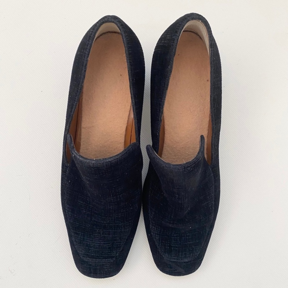 Aquatalia Blue Velvet Loafer Heels - Picture 2 of 7